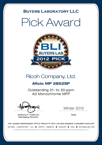 Certificate---Ricoh-Aficio-MP2852SP-APICK-REP
